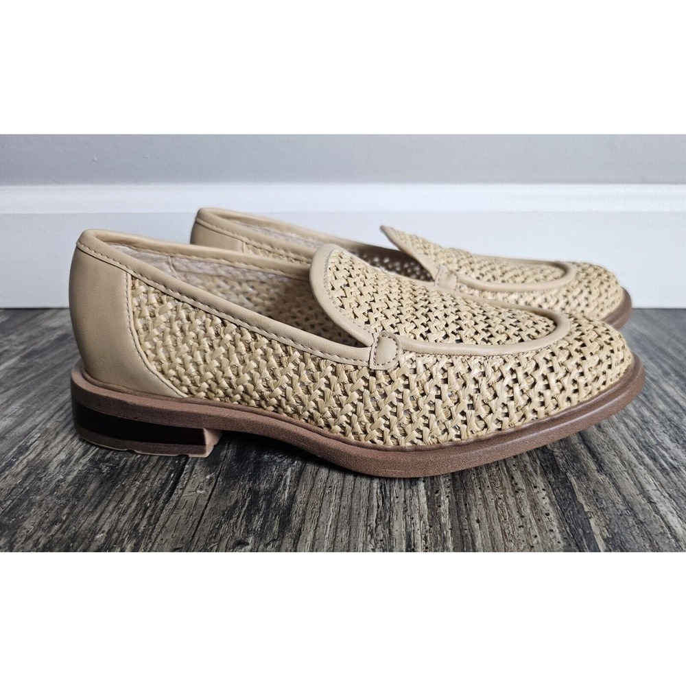 Eda2 Natural Crochet Franco Sarto Loafer Flats Size 5
